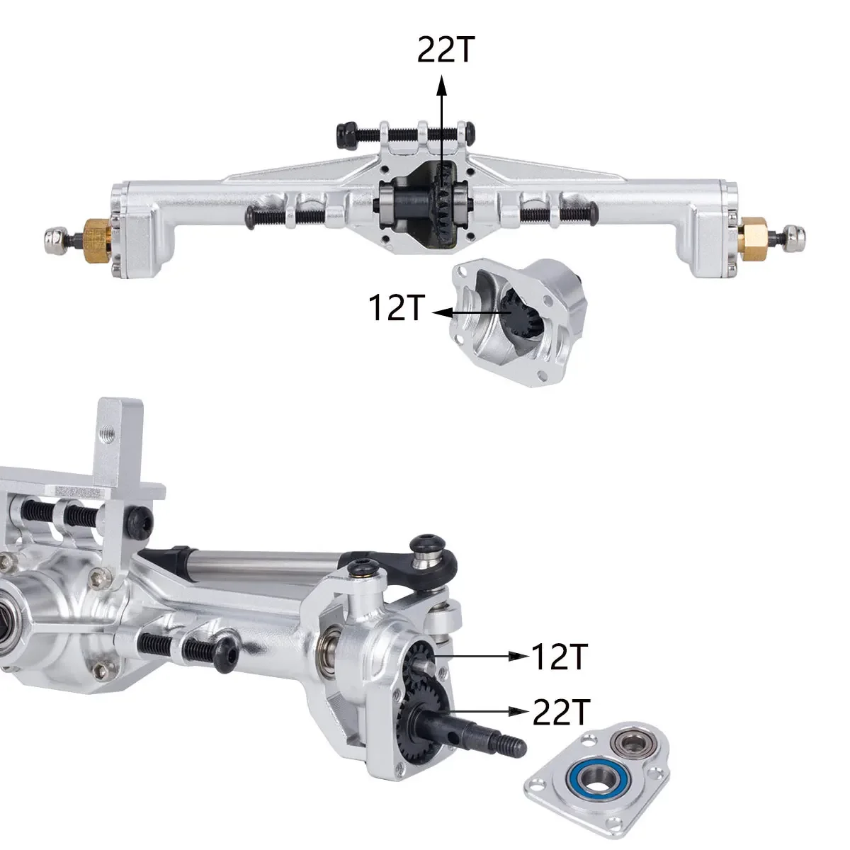 Aluminum CNC Portal Axles +10m - огляд і ціна Rc Hobby Factory