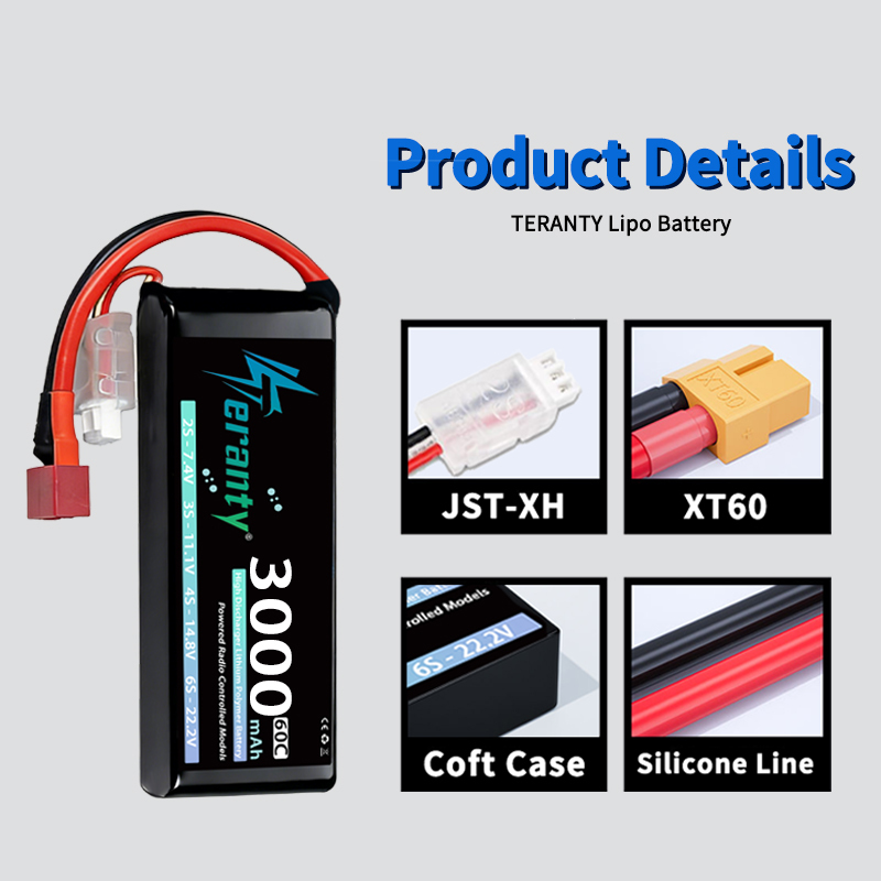 TERANTY 2S 3000mAh Lipo Batter - огляд і ціна Rc Hobby & Maskinservice I Eskilstuna