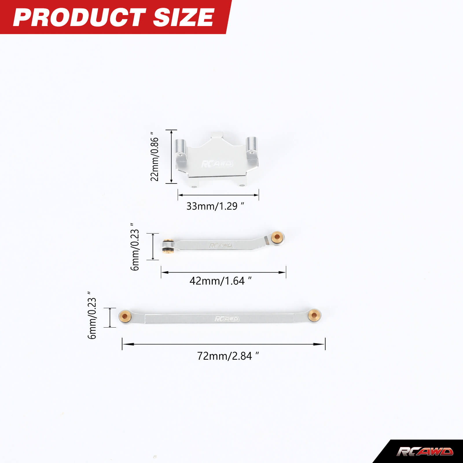 RCAWD Alloy CR18P Servo Mount  - огляд і ціна Rc Hobby Warehouse