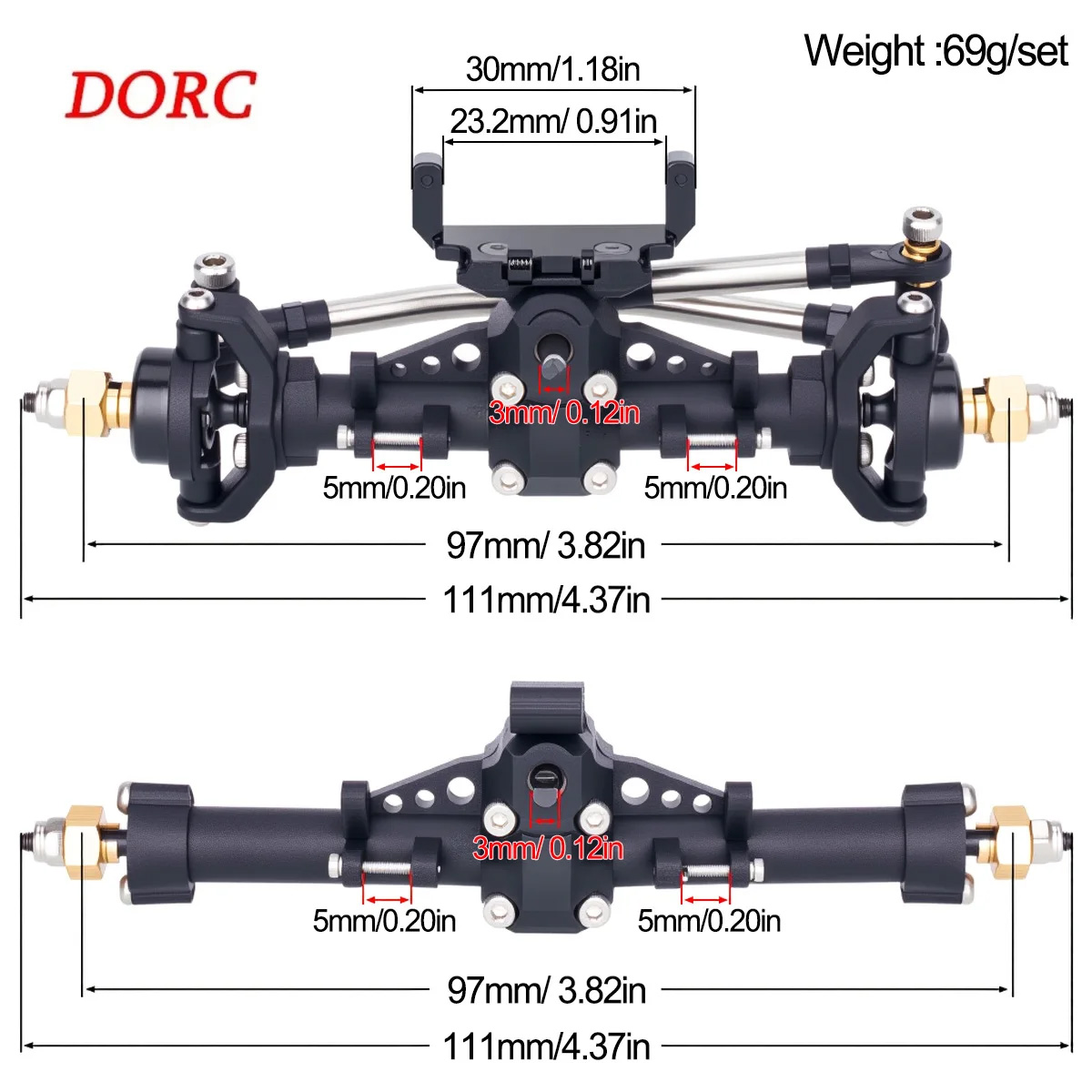 1Set Plastic Axles w/ Servo Mo - огляд і ціна Rc Hobby Factory